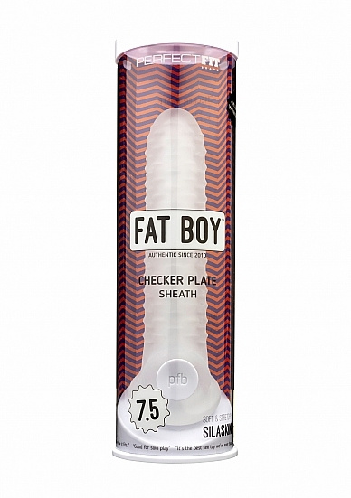 Подовжувач на пеніс Pf Fat Boy Checker Box Sheath Clear Perfect Fit