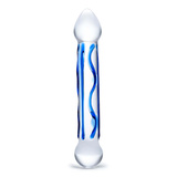 Szklane dildo ze stymulującą teksturą Glas Full Tip Textured Glass Dildo