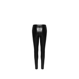 F274 Snake wetlook leggings with zipper XL Noir Handmade