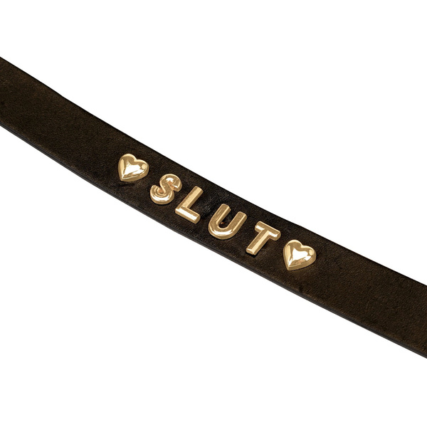 Gold Word Choker-Slut Liebe Seele