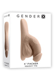 Фантом Члена 4 Inch Packer Light Flesh Gender X