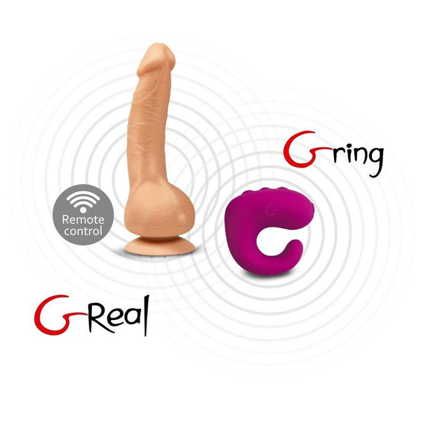 Wibrujące dildo z silną przyssawką Gvibe Greal