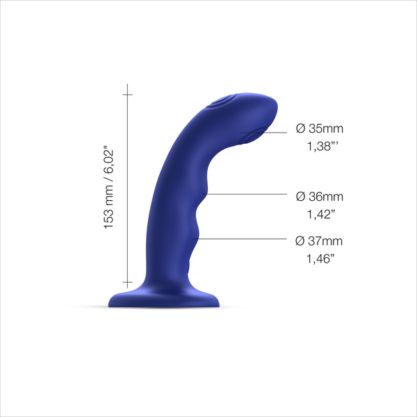 Тапінг Ділдо Wave Night Blue Strap-on-me