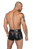 H058 Shorts powerwetlook 3D net S Noir Handmade
