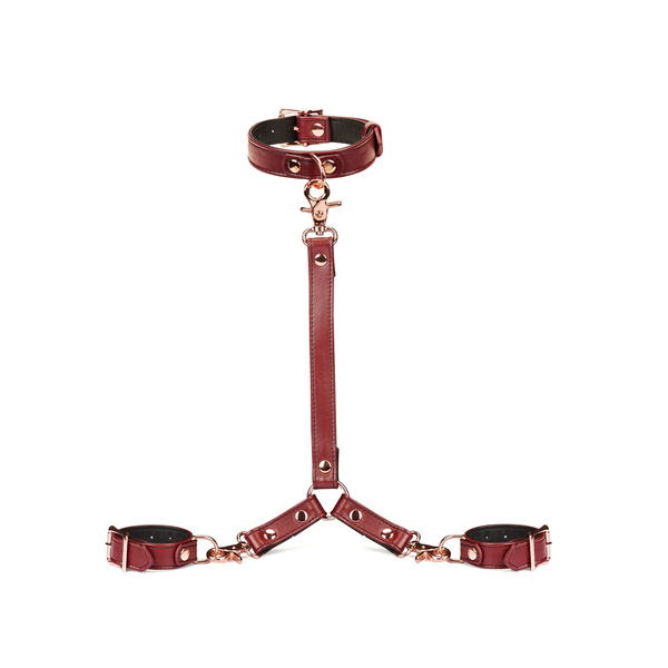 Пояс Wine Red Collar And Wrist Restraint Harness Liebe Seele