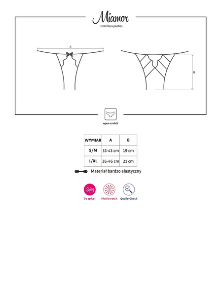 Miamor crotchless panties L/XL