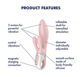 Wibrator króliczek Air Pump Bunny 3 rose Satisfyer