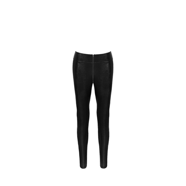 Legginsy F274 Snake wetlook leggings with zipper XL Noir Handmade