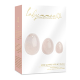 Zestaw Jajeczek Yoni Z Różowego Kwarcu Yoni Egg Set Rose Quartz (L-M-S) La Gemmes