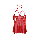 Kiss247 Sexy Kiss Babydoll Red L/Xl Noir Handmade