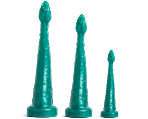 Fantazyjne Dildo Sigmaloid Med Metallic Green Vac M/L Mr Hankeys