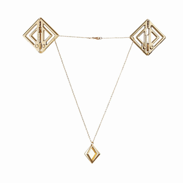 Zaciski Adjustable Nipple Clamps With Light Pendant Gold LOCKINK