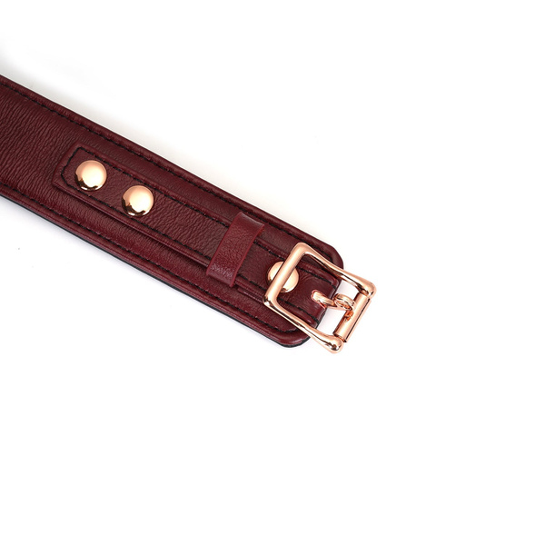 Obróżka Ze Smyczą Wine Red Curved Collar Liebe Seele