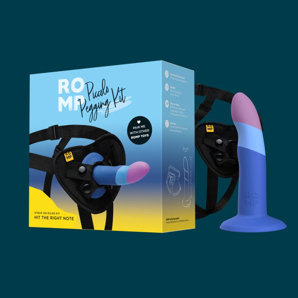 Strap-on harness with dildo Piccolo Pegging Kit Romp