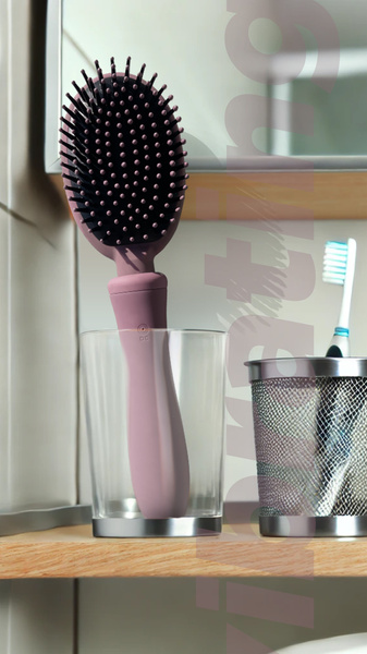 Wibrująca Szczotka Do Włosów Vibrating Brush Rose Pudre Vibraliss