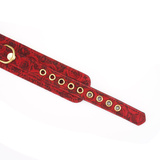 Kinbaku Ukiyoe Red Rosy Leather Collar And Leash Liebe Seele