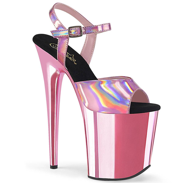 Сандалі на платформі Flamingo-809 Baby Pink Hologram/Baby Pink Chrome 9 (40) Pleaser