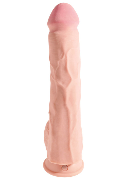 Realistyczne dildo z przyssawką King Cock Triple Density with Balls 12 Inch