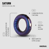 Hueman erection ring Saturn Vibrating Cock/Ball Ring