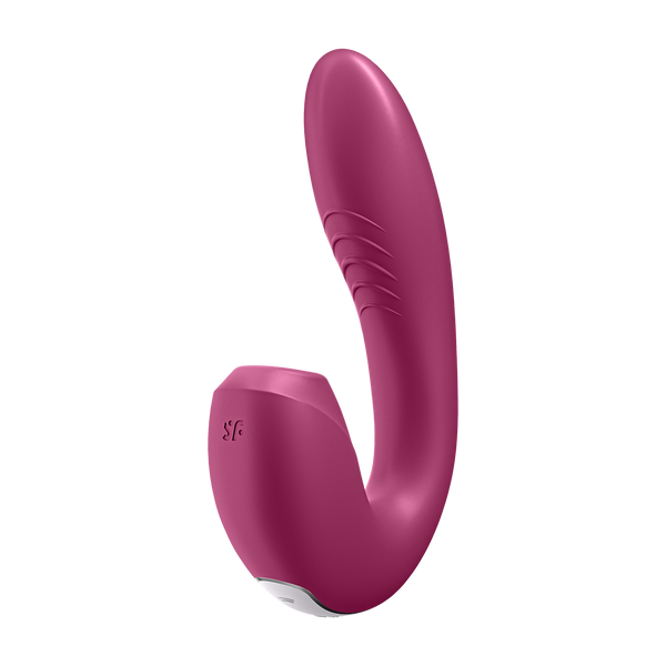Wibrator ze stymulatorem Satisfyer Sunray Connect App Berry 