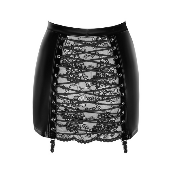 Skirt F341 Corset Mini Skirt S Noir Handmade