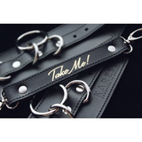 Чорні шкіряні наручники Megan Karess