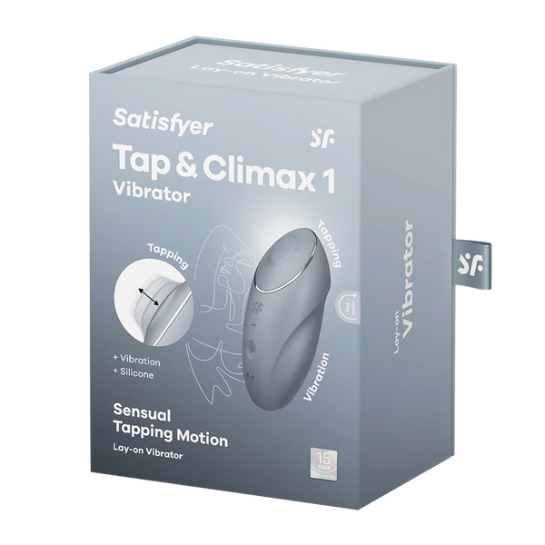 Wibrator Tap & Climax 1 Niebieskoszary Satisfyer