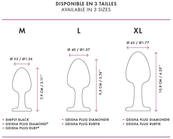 Korek analny z kulką Geisha Plug Ruby M Marc Dorcel