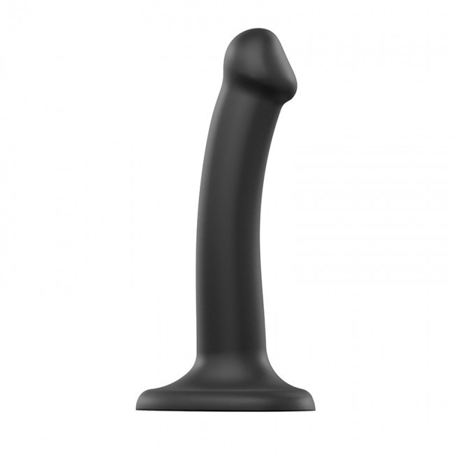 Strap-on-me Silicone Bendable Dildo Double Density S Black