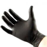 Black surgical latex gloves