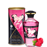 Jadalny olejek rozgrzewający do miejsc intymnych o smaku malinowym Shunga Aphrodisiac Warming Oil Raspberry Feeling 100ml