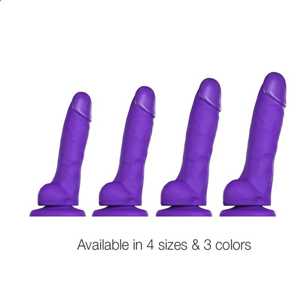 Bardzo realistyczne dildo z przyssawką Strap-on-me Soft Realistic Dildo XL Purple