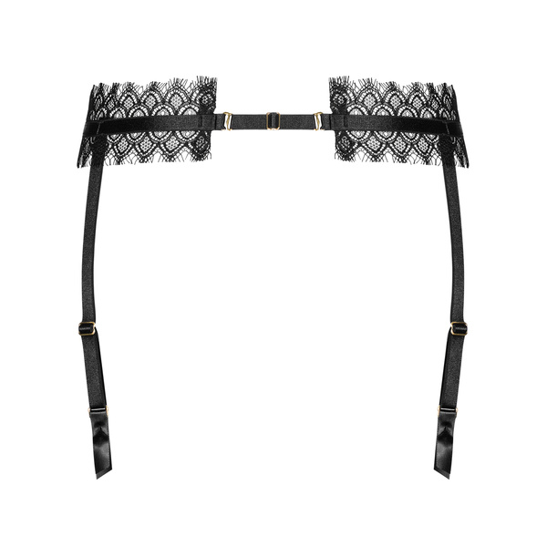 Wąski Koronkowy Pas Do Pończoch Gb308 Garter Belt Black L/Xl Misso