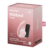 Вібруюче Яєчко Ribbed Petal Connect App Rose Satisfyer
