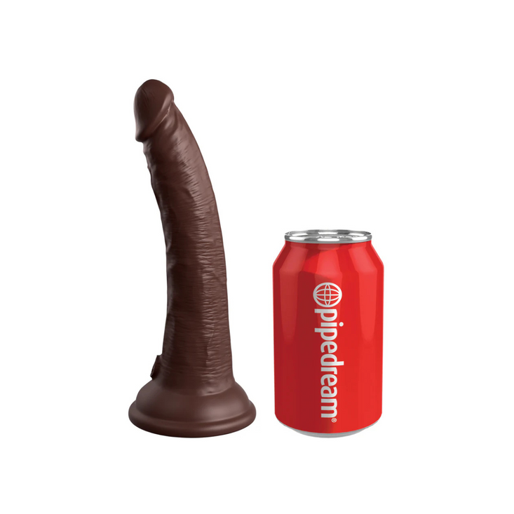 King Cock Elite 7" Dual Density Vibrating Silicone Cock w/ Remote