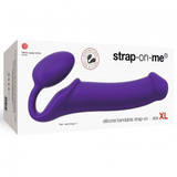 Podwójne dildo Strap-on-me Silicone bendable strap-on XL Purple