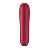 Stymulator łechtaczki z wibratorem Dual Love Red Satisfayer
