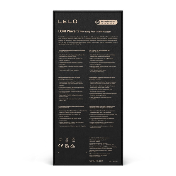 Prostate Massager Loki Wave 2 Black Lelo