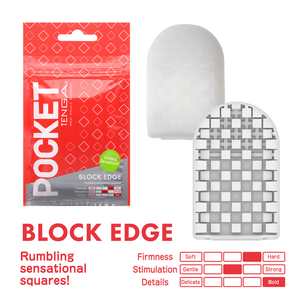 Masturbator Pocket Stroker Block Edge Tenga
