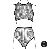 Komplet 2 Pc Crop Top Black OS Le Desir