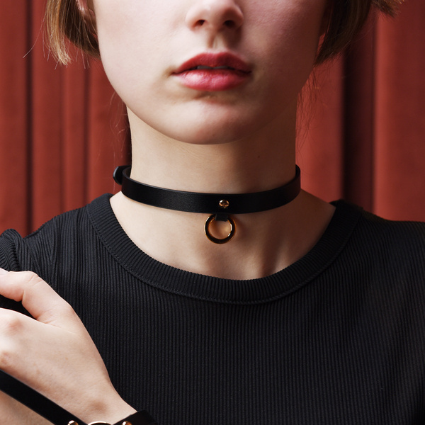 Ніжний Шкіряний Нашийник Upko Leather Thin Choker UPKO