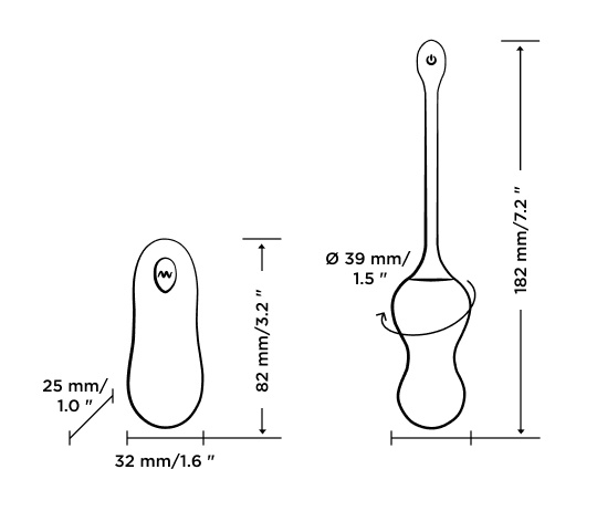 Vibrating balls Cello Mint Romp