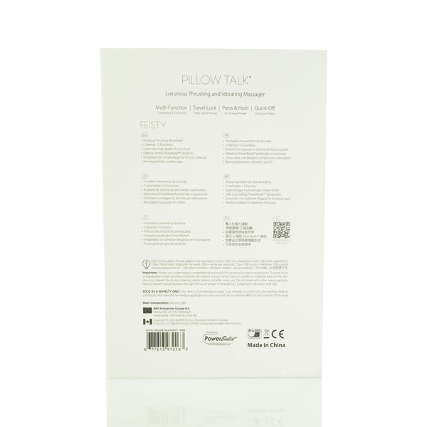 Feisty Thrusting Vibrator Rose PILLOW TALK