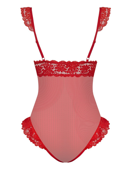 863-TED-3 red bodysuit S/M