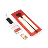 Szpicruta Kinbaku Ukiyoe Red Rosy Leather Mini Crop Liebe Seele