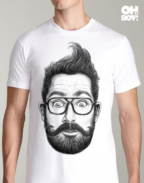 T-shirt with original graphic Oh,boy! Curly XL