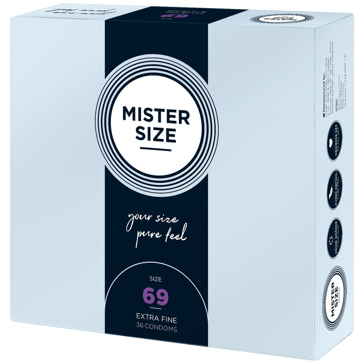 Mister.Size 69 mm Condoms 36 Pieces