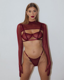 Promees Vivien burgundy top M/L