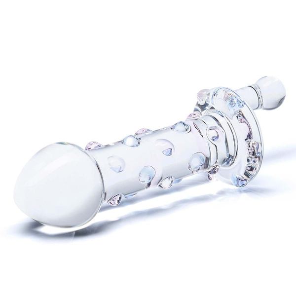 szklany korek z uchwytem Glas Candy Land Juicer Glass Dildo