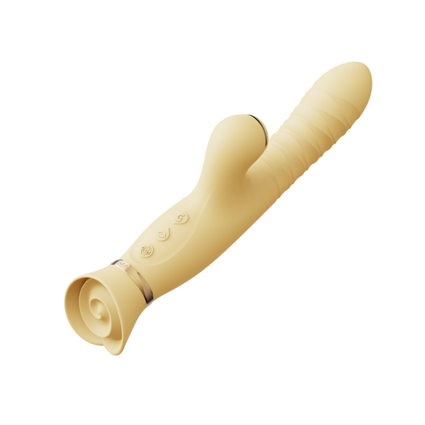 Вібратор Багатофункціональний Rose Thruster Lemon Yellow Zalo